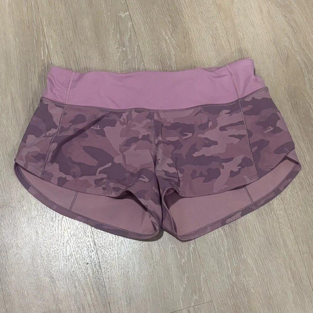 LULULEMON Speed Up Incognito Camo Shorts - Picture 2 of 6